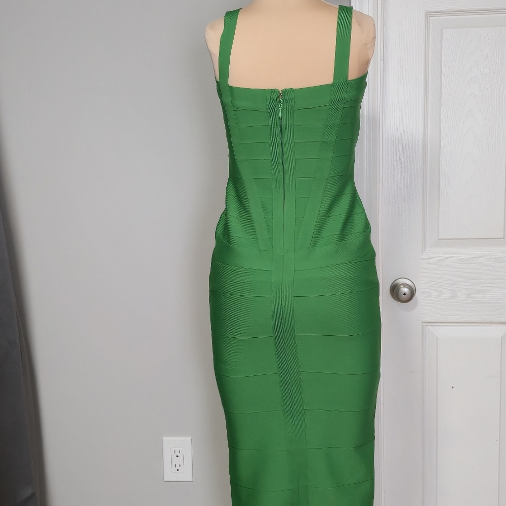 No Brand Emerald Green Bodycon Bandage Dress - Size S - Picture 4 of 5
